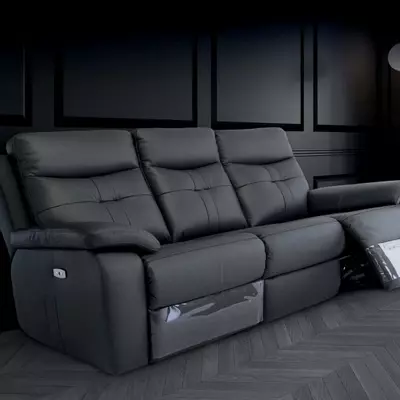 Verona Electric 3 Seater Sofa - Charcoal